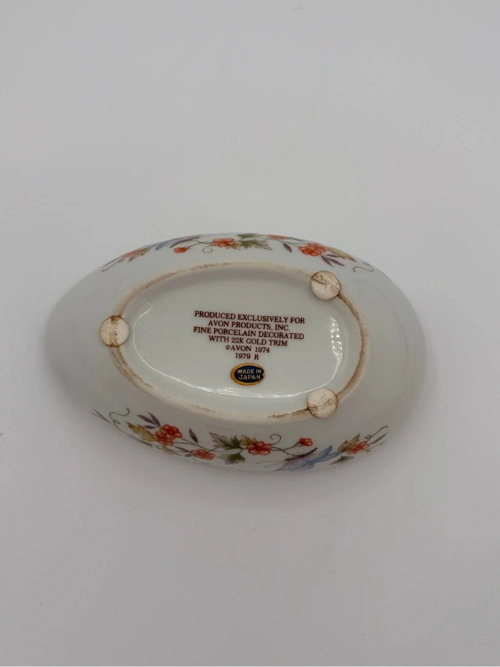 Vintage Retired 1979 Egg Shaped Trinket Box “ Butterfly Fantasy “ Made in Japan
